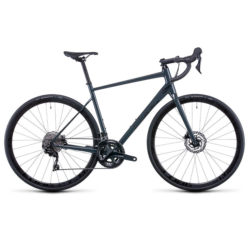 Bicicleta de ruta CUBE Attain SL Grey'n'Black 2022 / Transmisión 2x11 velocidades